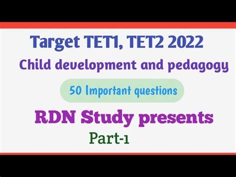 Target Tet Tet Cdp Important Questions Part Youtube