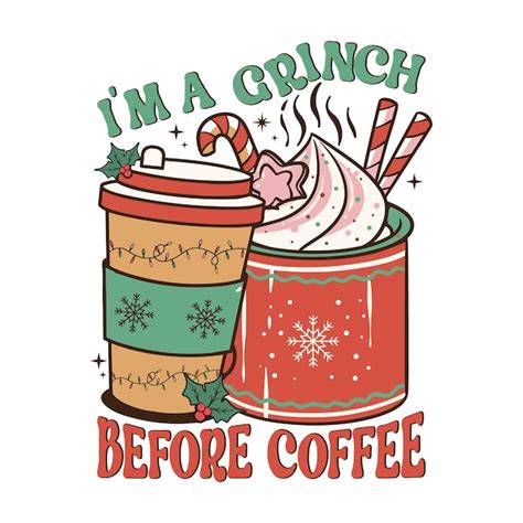 Premium Vector | Christmas Coffee Quotes Sublimation Designs