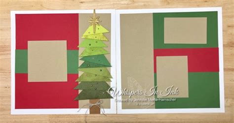 2 page Christmas Scrapbook idea with video - Whispers In Ink