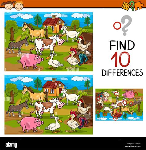 Spot Differences Cartoon