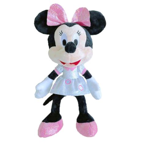 Mis 3 MINNIE 100TH Peluche 25cm C Vestito Glitterato X6 PTS