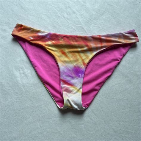Reversible Tie Dye Pink Bikini Bottoms Excellent Depop