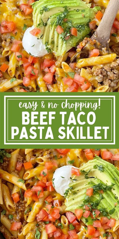 Easy Beef Taco Pasta Skillet Artofit