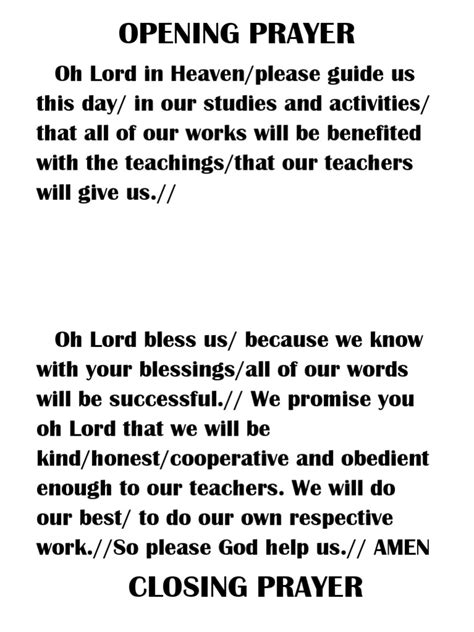 Prayer Class