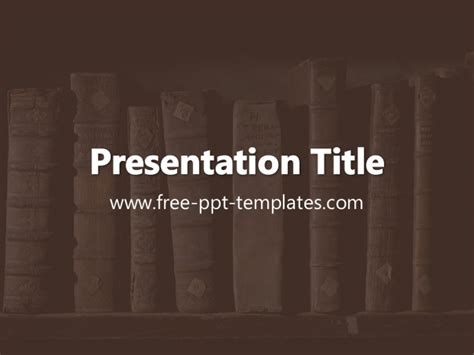 Old Books PPT Template - Mr. Templates