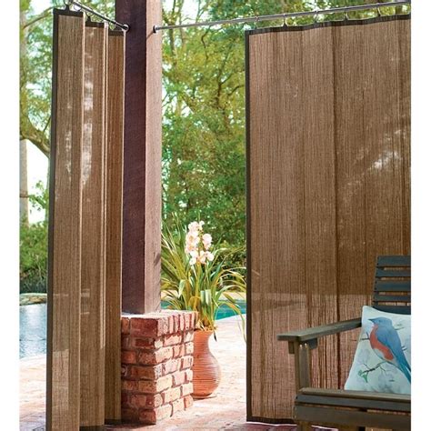 Outdoor Bamboo Curtain Panel 40w X 63l Collection Accessories Outdoor Bamboo Curtains