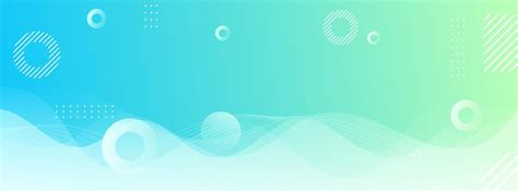 Modern Banner Background Full Color Bright Blue Green Gradation Wave