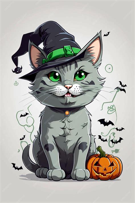 Premium Photo | Halloween cat green eyes