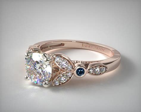 Floral Engagement Ring | 14K Rose Gold | James Allen | 17540R14