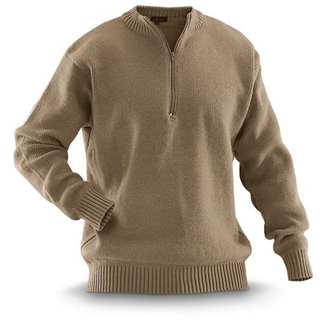 Mil Tec® 14 Zip Swiss Military Style Sweater Coyote 282362