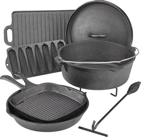 Outdoor Gourmet Cast-Iron Cookware Set in a Box | Academy