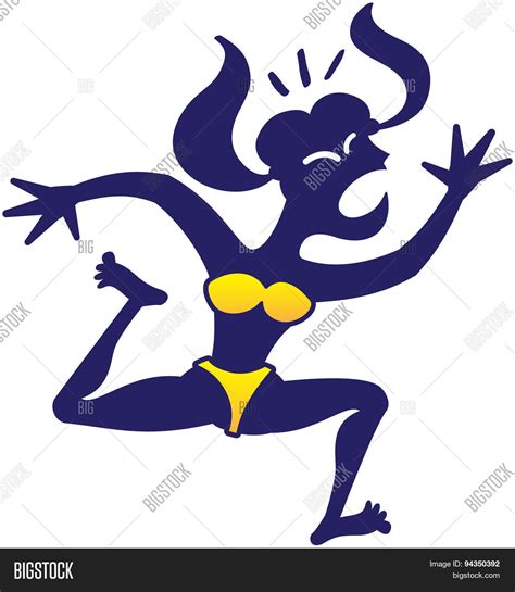 Scared Woman Bikini Vector Photo Free Trial Bigstock
