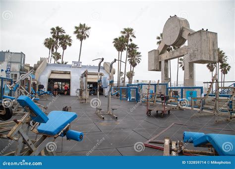 Muscle Beach Outdoor Gym In Venice Beach Editorial Stock Image Image