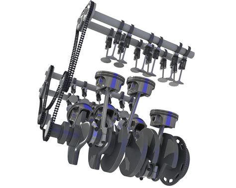 3D Models - Cylinders Crankshaft Animation – 3D Horse