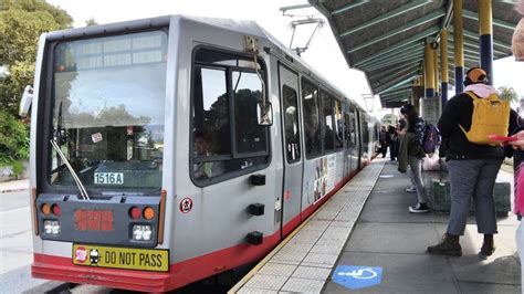 Sf Muni Breda Lrv On Route M Ocean View Car Train