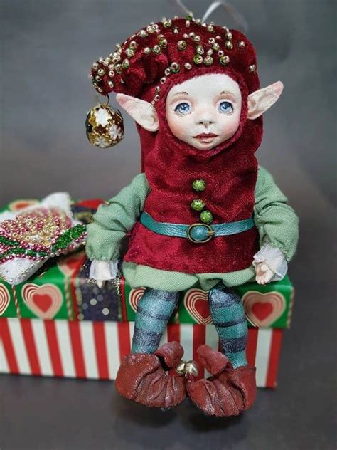 Check Out This Item In My Etsy Shop Listing757039965christmas Elf Doll