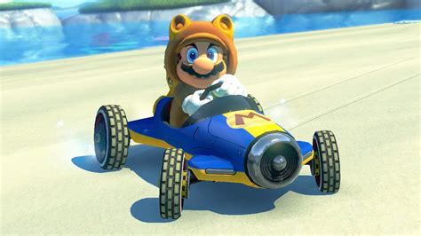 Mario Kart Deluxe Cc Shell Cup Tanooki Mario Gameplay Youtube