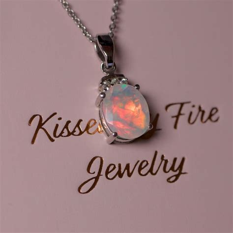 White Opal Pendant - Etsy