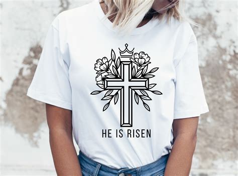 He Is Risen Svg He Is Risen Easter Svg Easter Cross Svg Easter Svg Christian Svg Jesus Svg