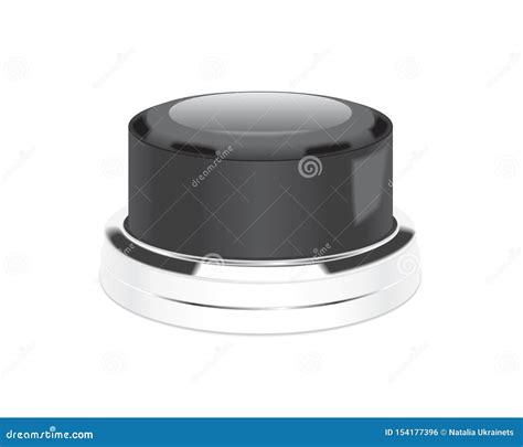 black push button stock vector illustration  frame
