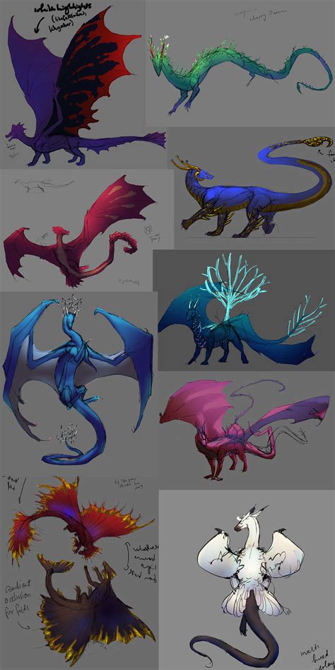 Dragon Designs Sketchdump 2 by Dai-rannosaurus on DeviantArt