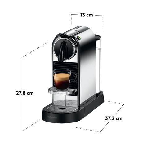 Koffiemachine Nespresso Magimix Citiz M196 Chroom Elektromic Geel