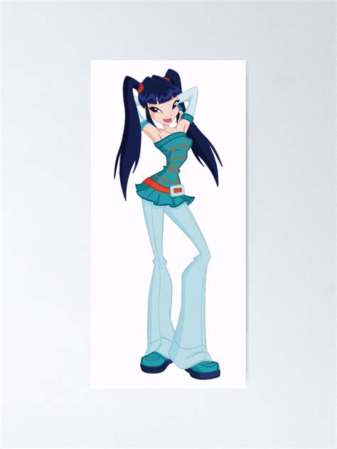 Musa Winx Club With Long Hair Poster By Milkyplanet Redbubble