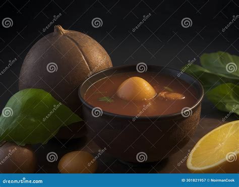 The Ecuadorian National Dish Encebollado Soup on the Table Stock Image ...