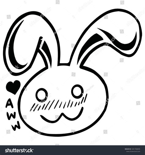 Happy Bunny Emoticon In Vector Form Royalty Free Stock Vector