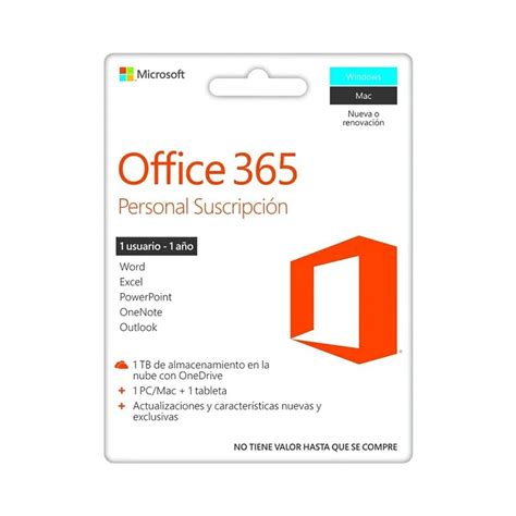 Microsoft Office 365 Personal 1 Año