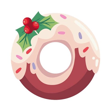 Premium Vector Christmas Dessert Donut Isolated Design