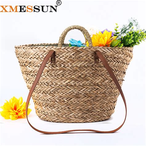 Beach Bag Summer Big Straw Bags Woven Tote Women Travel Handbags Luxury