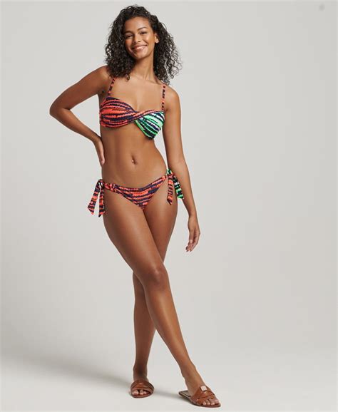 Superdry Vintage Mix Bandeau Bikini Top Women S