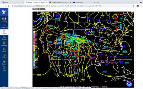 Analyze The Us Surface Map With Radar Image Overlay Image 2 The Course Hero