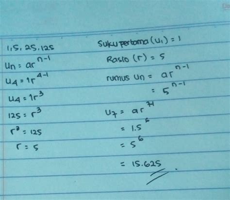 Contoh Soal Menentukan Rumus Suku Ke N Barisan Geometri Riset