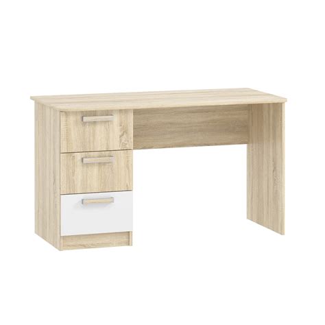 Стол письменный с ящиками Фанк, 1300х600х750, Белый/Дуб сонома (9712826 ...