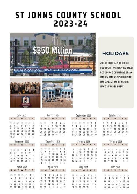 St Johns County School Calendar Holidays 2023-2024