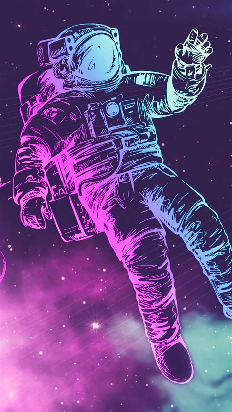 🔥 Free Download Astronaut Space Neon Stars 4k Wallpaper Iphone Hd Phone