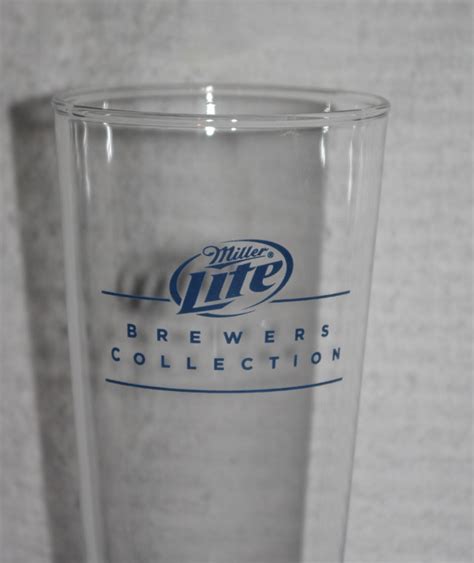 Vintage Miller Lite 12 Ounce Footed Pilsner Beer Glasses | Arts ...