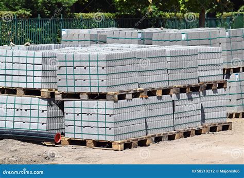 Concrete Construction Materials Stock Photo - Image of stack, repairing ...