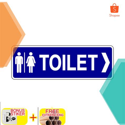 Jual Rambu Sign Petunjuk Arah Toilet Cm X Cm Akrilik Elegan