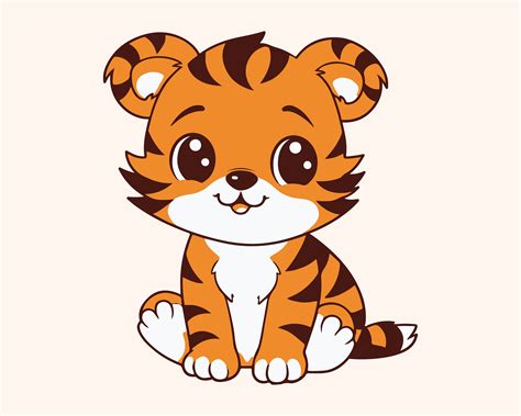 Cartoon Tiger SVG, Tiger Clip Art, Tiger Clipart, Tiger Cricut Svg - Etsy