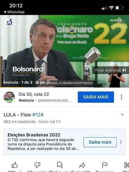 Lula No Flow Anúncio De Bolsonaro Aparece Para Alguns Internautas