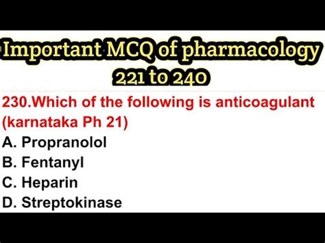 Important Mcq Of Pharmacology Pharmacistexampreparation Gpat Niper Di