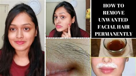 How To Remove Unwanted Facial Hair Permanently Heavenly Homemade Youtube