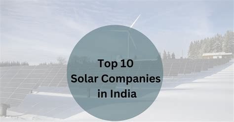 Top 10 Solar Companies In India