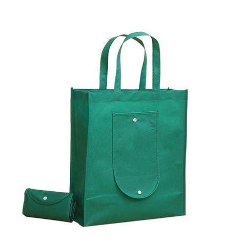 Advertising Bag Plain 1 Button Foldable Eco Bag Non Woven Vertical