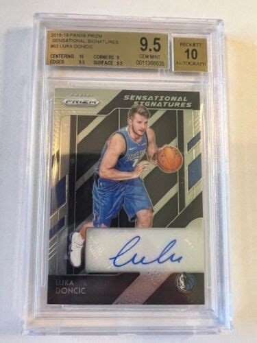 Luka Doncic 2018 19 Panini Prizm Sensational Signatures RC BGS 9 5 Auto