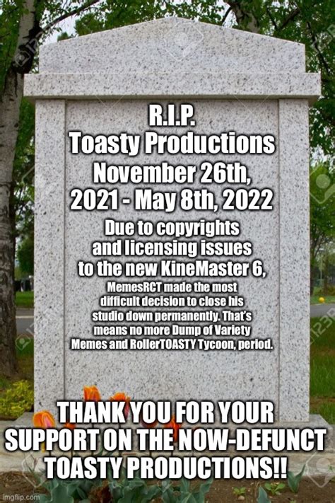 Toasty Productions Has Been Permanently Closed Due To Licensing Issues