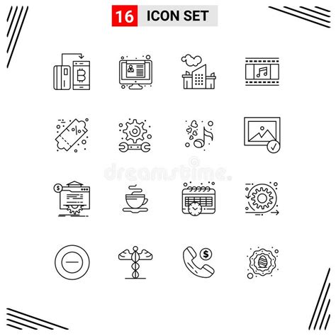 Outline Cv Resume Icon Set Vector Line Style Design Black Icons Set